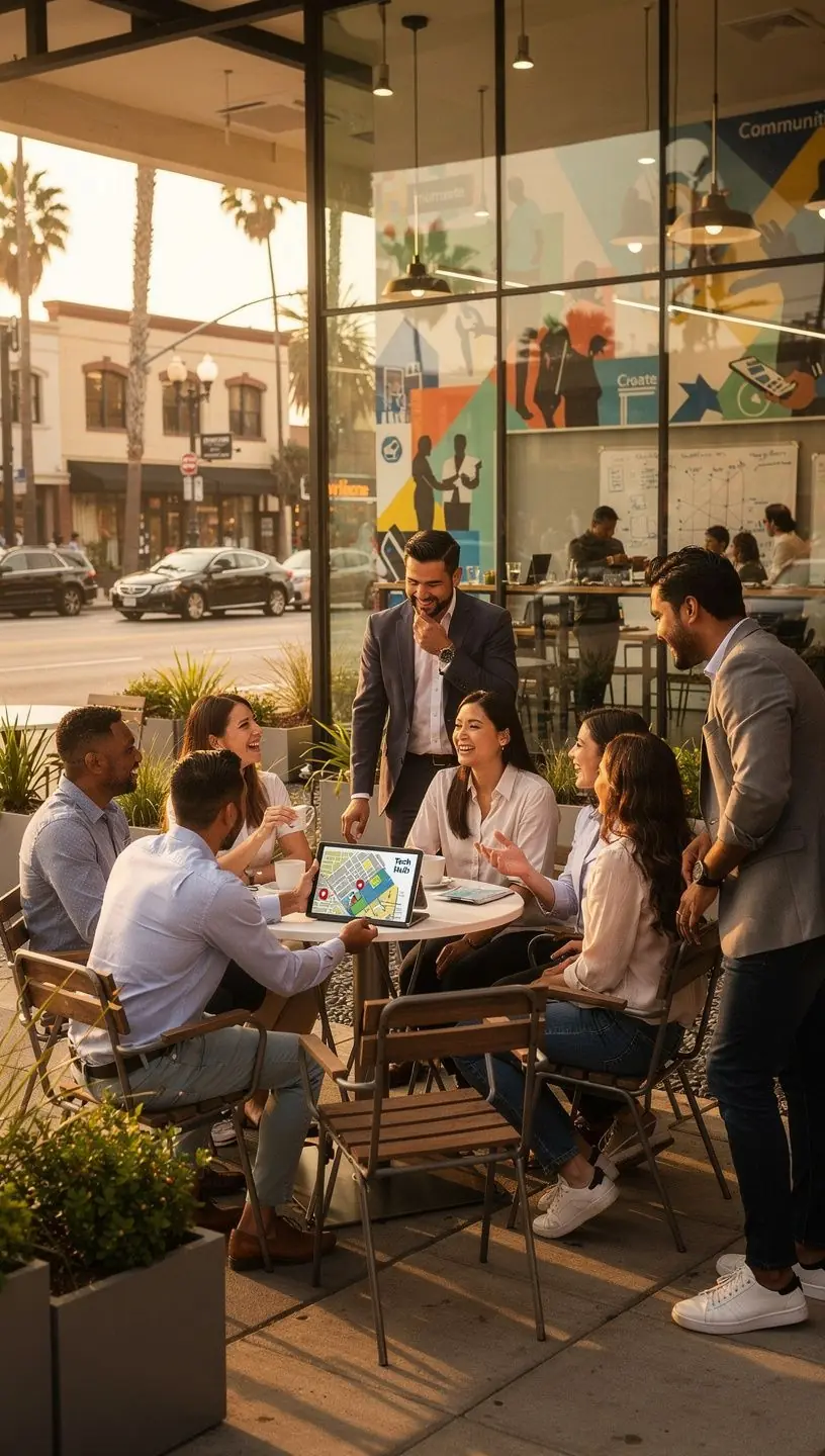 Community members attending a workshop on technology integration in education.